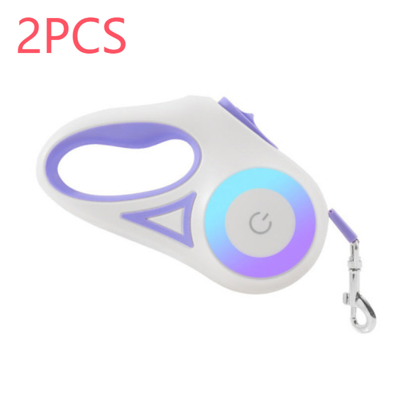 Dog Leash Retractable Leash and Dog Collar Spotlight Automatic Pet Dog Cat Traction Rope for Small Medium Dogs Pet Product